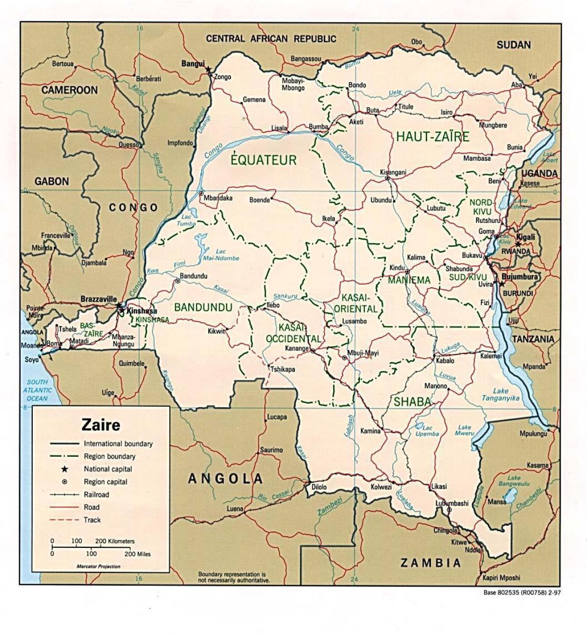 zaïre-afrika kaart